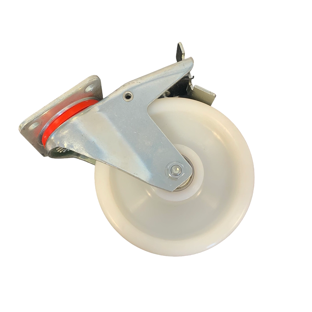 Sunstill - 1024x1024 -hvide hjul til podie med drejefunktion og låsefunktion